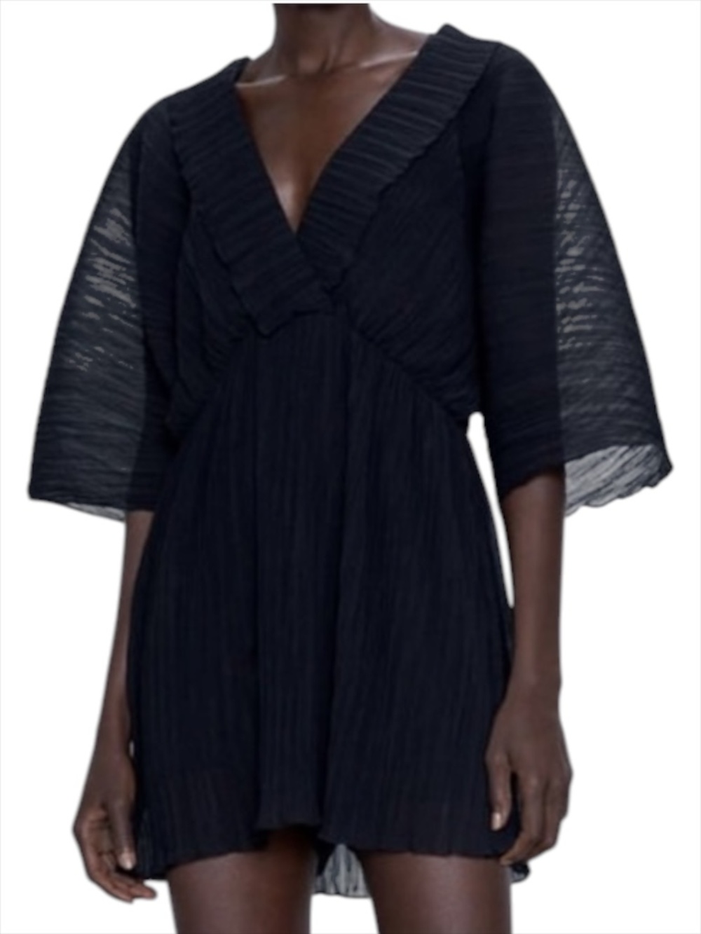 Zara Short Pleated Jumpsuit - Black Size XS